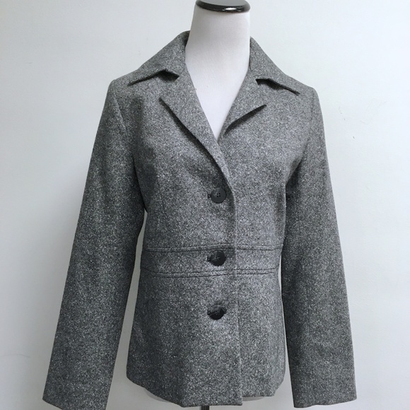 Pendleton Jackets & Blazers - Pendleton black wool silk tweed blazer lined jacket classic 6